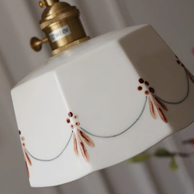 TokyoCharm Light – Japanische Hängelampe aus bedruckter Keramik