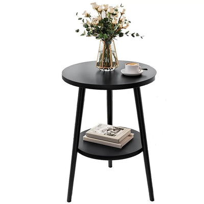 VintaCurve Tisch – Moderner 2-stufiger Runder Beistelltisch