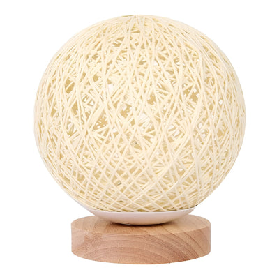 TwineGlow Light - Moderne USB-Ladbare Rattan-Tischlampe