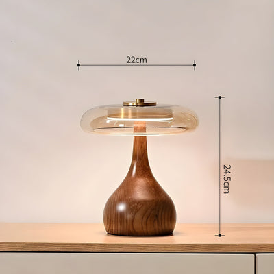 WoodenBliss Light - Nordische Retro-Holzglas-LED-Leuchte