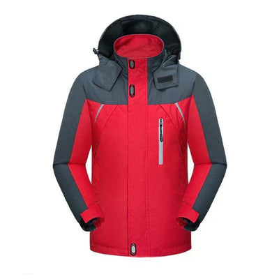 Zweifarbige winterjacke für herren