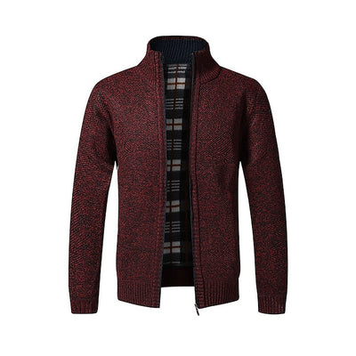 Tom Polo - stylischer zipper strickpullover für herren (italienisches design)