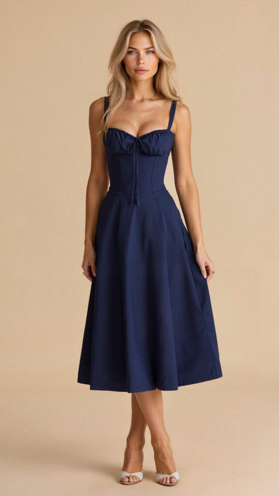 Vanessa - Korsett Midi Kleid Betont Weibliche Formen