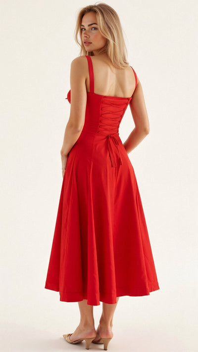 Vanessa - Korsett Midi Kleid Betont Weibliche Formen