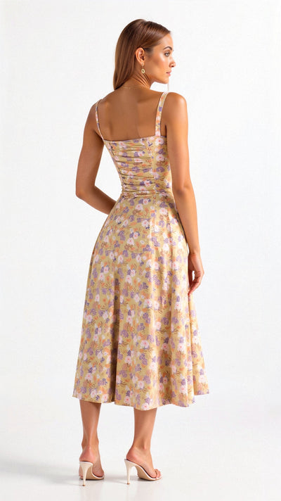 Vanessa - Korsett Midi Kleid Betont Weibliche Formen