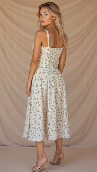 Vanessa - Korsett Midi Kleid Betont Weibliche Formen