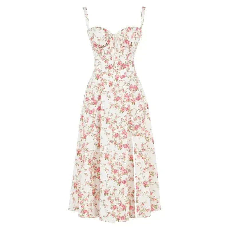 Vanessa - Korsett Midi Kleid Betont Weibliche Formen