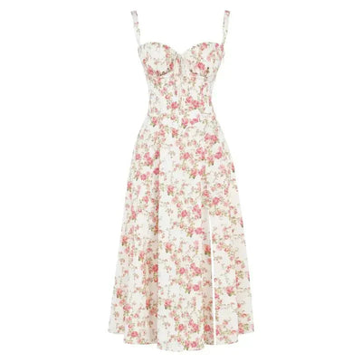 Vanessa - Korsett Midi Kleid Betont Weibliche Formen