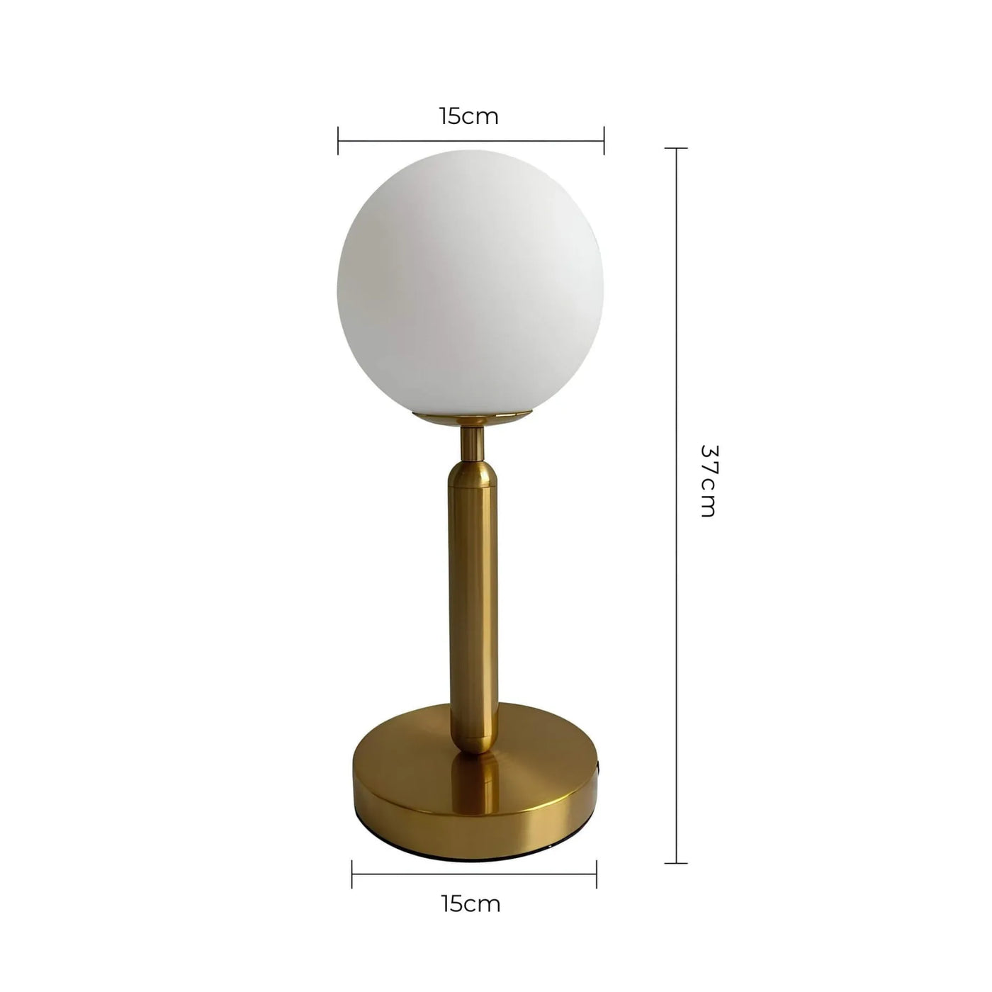StellarSphere Light – Luxuriöse Glaskugel-Tischlampe mit Holzfuß