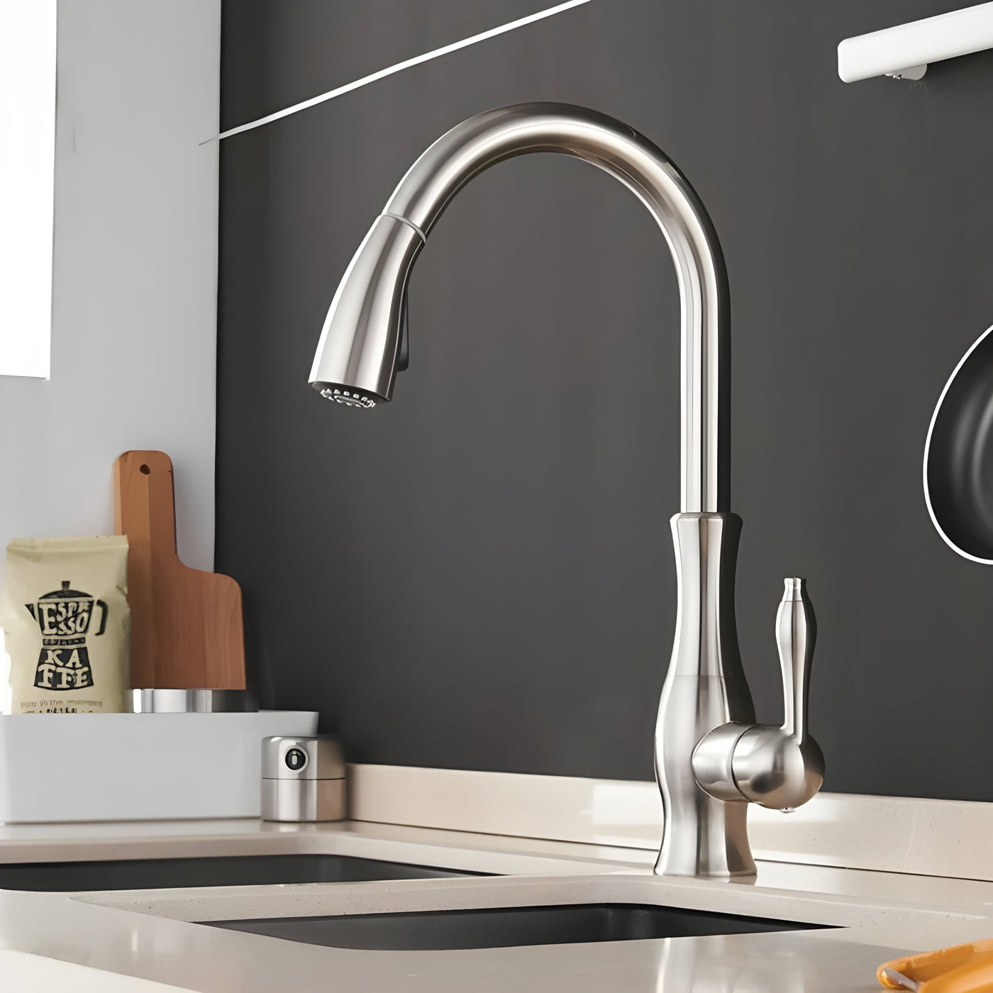 SwiftStream Faucet – Rotierbarer Ausziehbarer Küchenarmatur für das Waschbecken