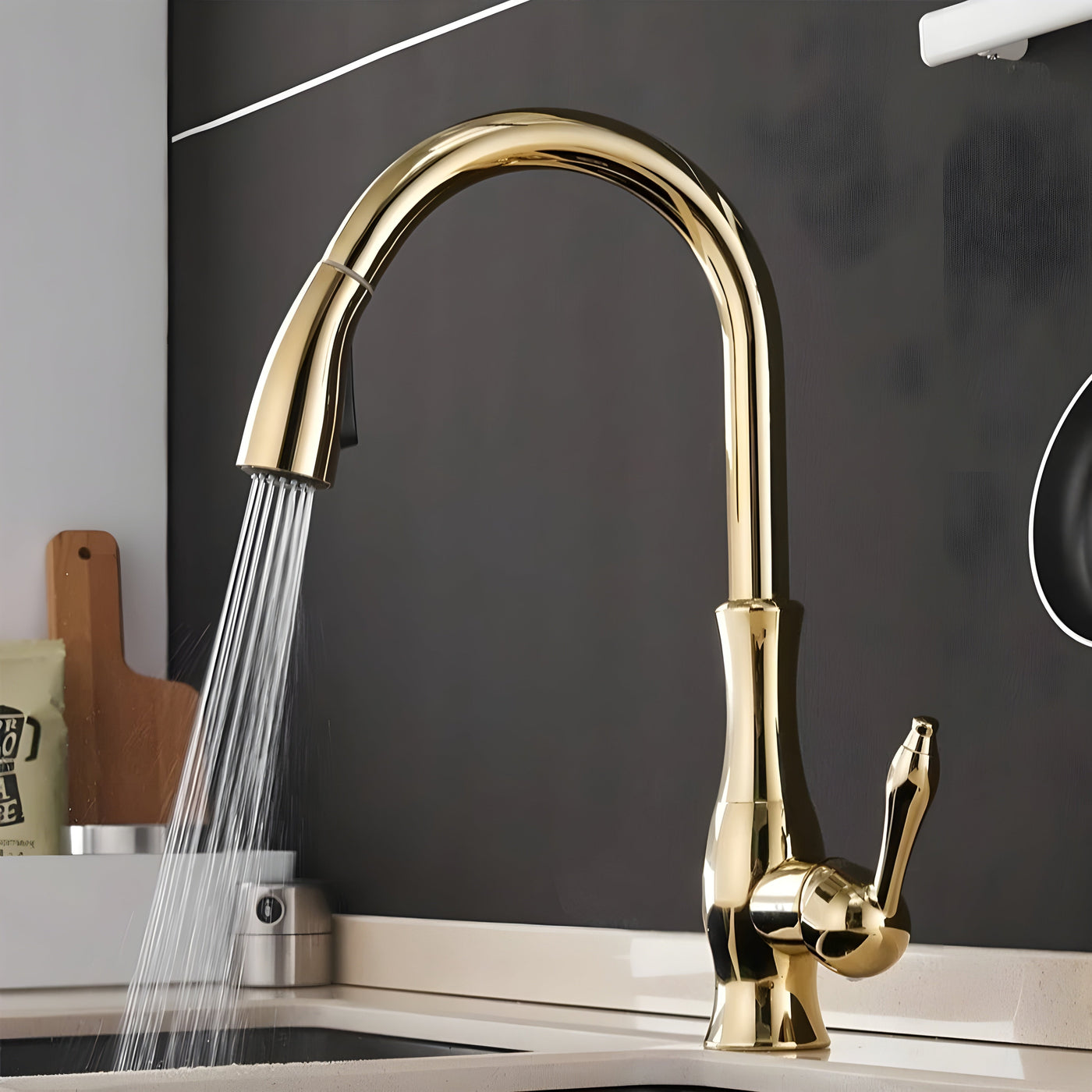 SwiftStream Faucet – Rotierbarer Ausziehbarer Küchenarmatur für das Waschbecken