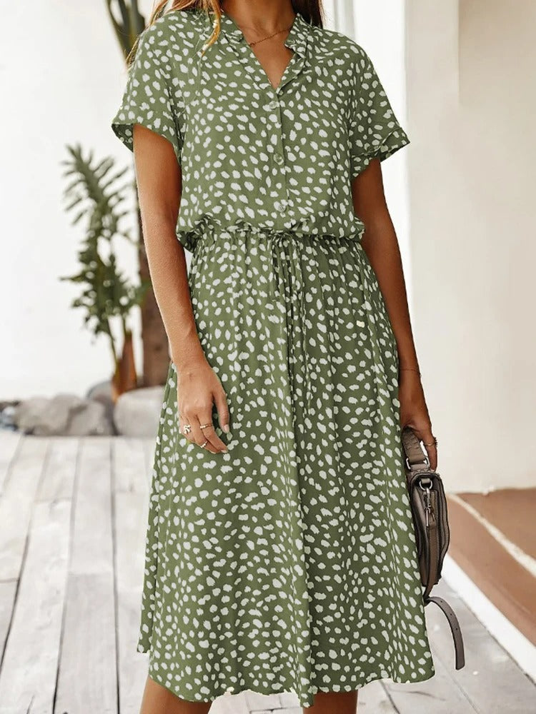 Vexana - Luftiges Sommerkleid Damen mit Druck Elegant