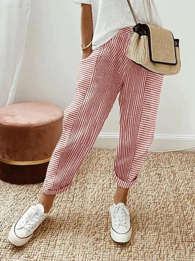 Luisa | Gestreifte Baumwollhose