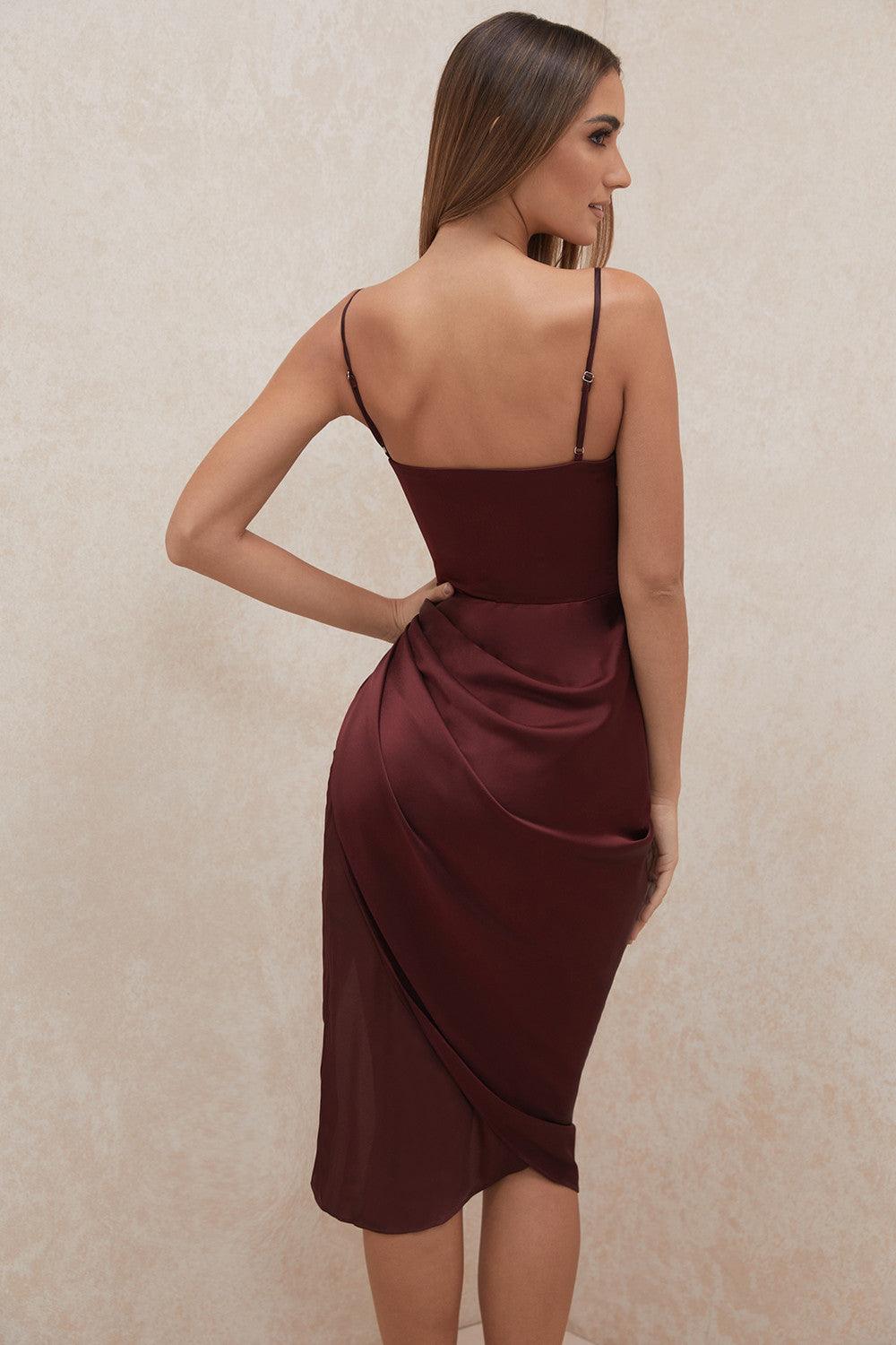 Valen - Elegantes Satin-Abendkleid mit Korsett-Oberteil