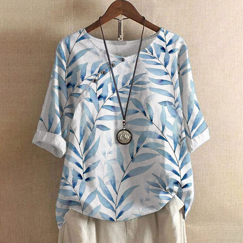 Sunshine - Geblümte Vintage-Bluse
