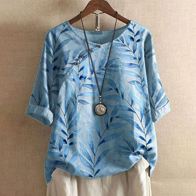 Sunshine - Geblümte Vintage-Bluse