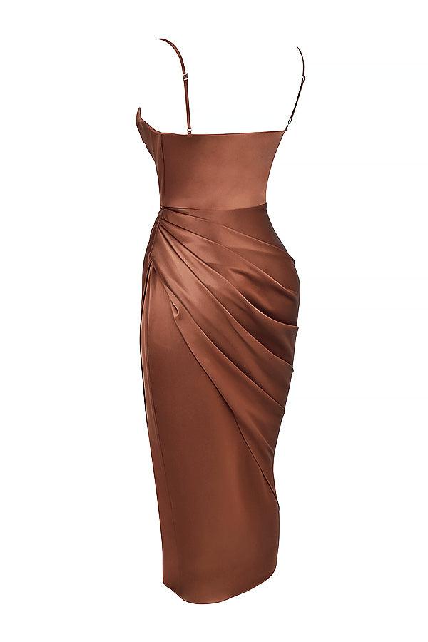 Valen - Elegantes Satin-Abendkleid mit Korsett-Oberteil