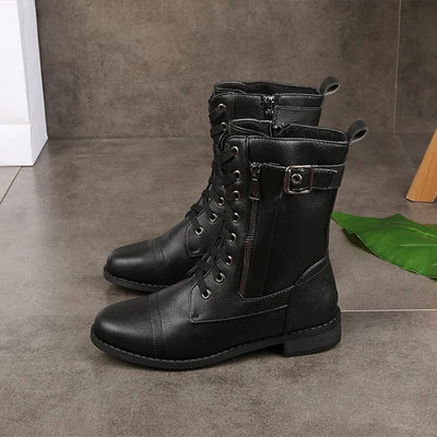 Dinah - Rundzehenstiefel mit seitlichem Reißverschluss
