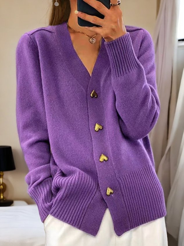 Zia - Herzknopf Cardigan