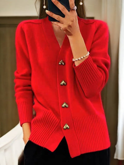 Zia - Herzknopf Cardigan