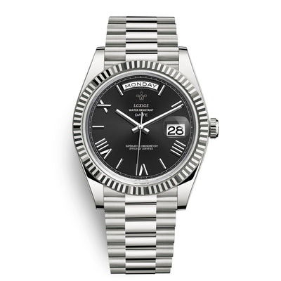 Stilvolle Edelstahl Armbanduhr Nr. 354