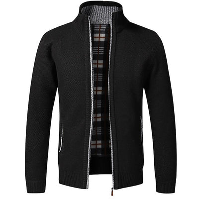 Tom Polo - stylischer zipper strickpullover für herren (italienisches design)