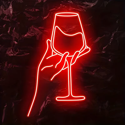 ToastBright Light – Prost! Weinglas Neon LED Leuchte
